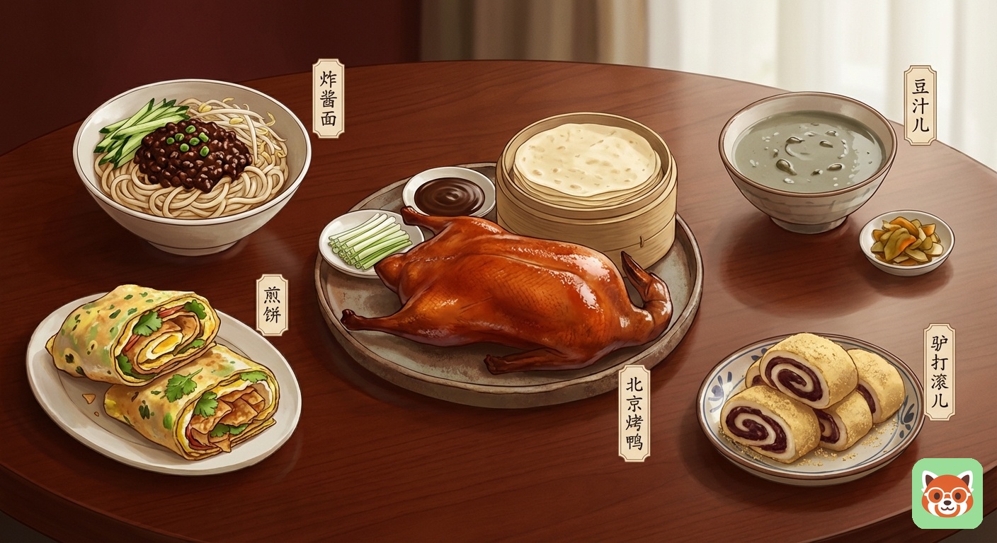 Classic Beijing foods in Chinese