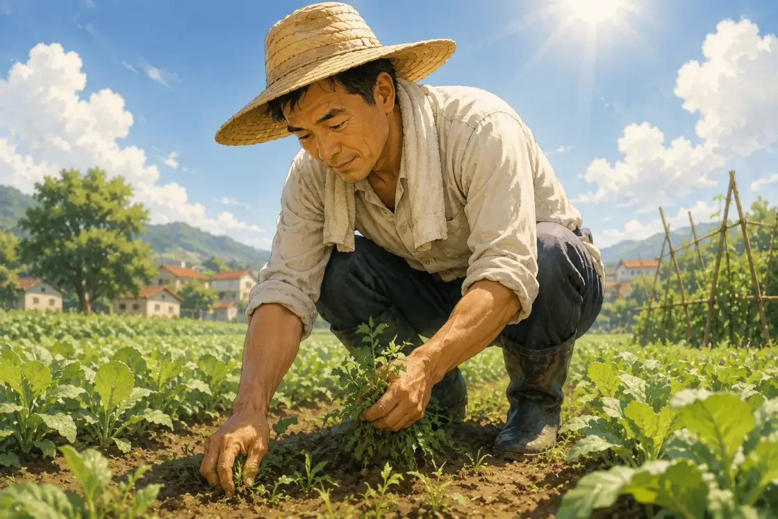 Illustration for the Chinese story “In the Fields (Part 2)”