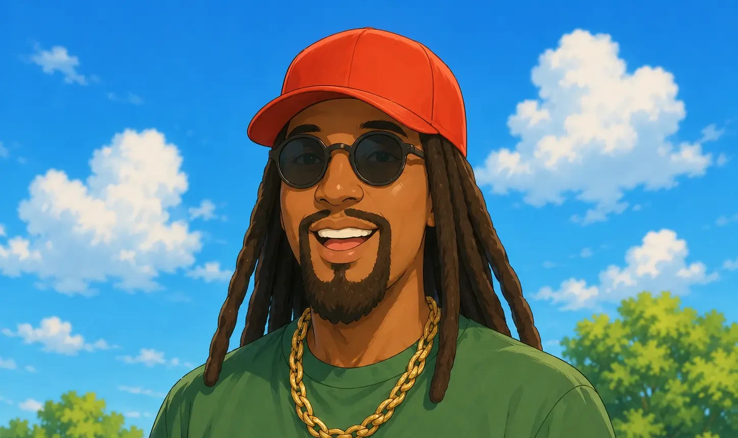 Illustration for the Chinese story “Lil Jon Gets Ready for the Day”