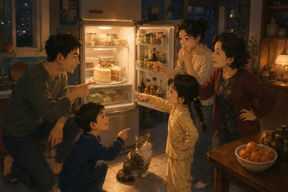 Illustration for the Chinese story “Who Ate the Cake? (Part 1)”