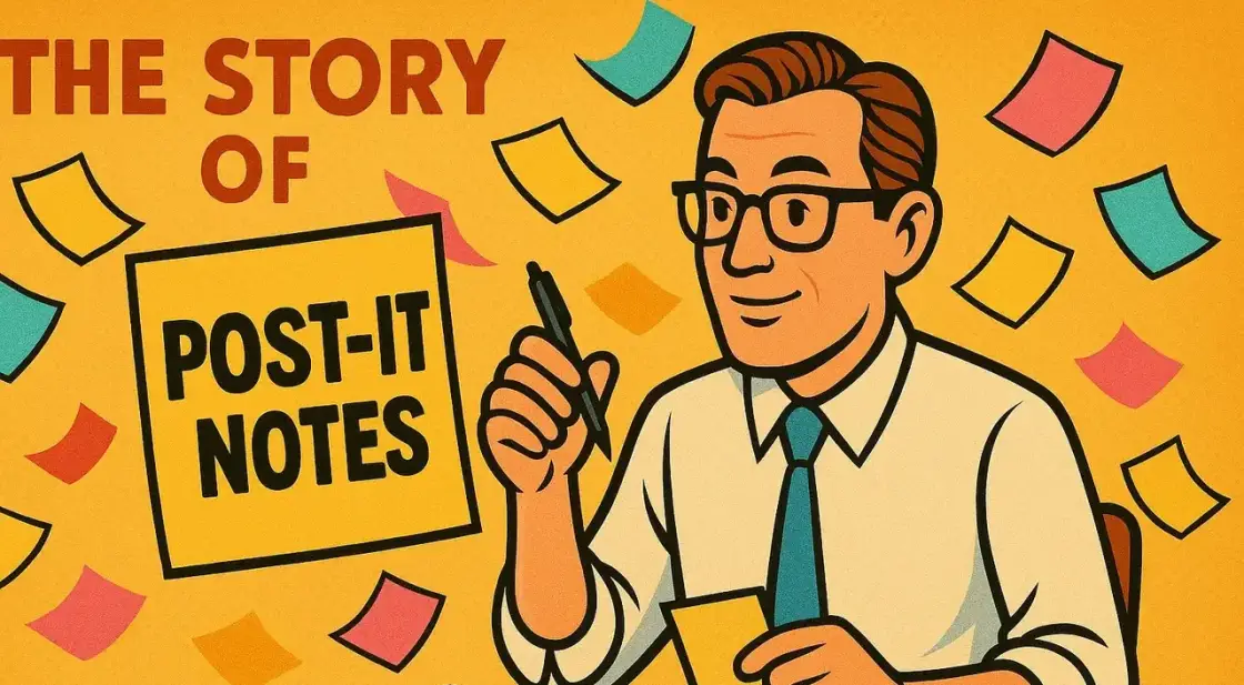 Illustration for the Chinese story “The Story of Post-it Notes”