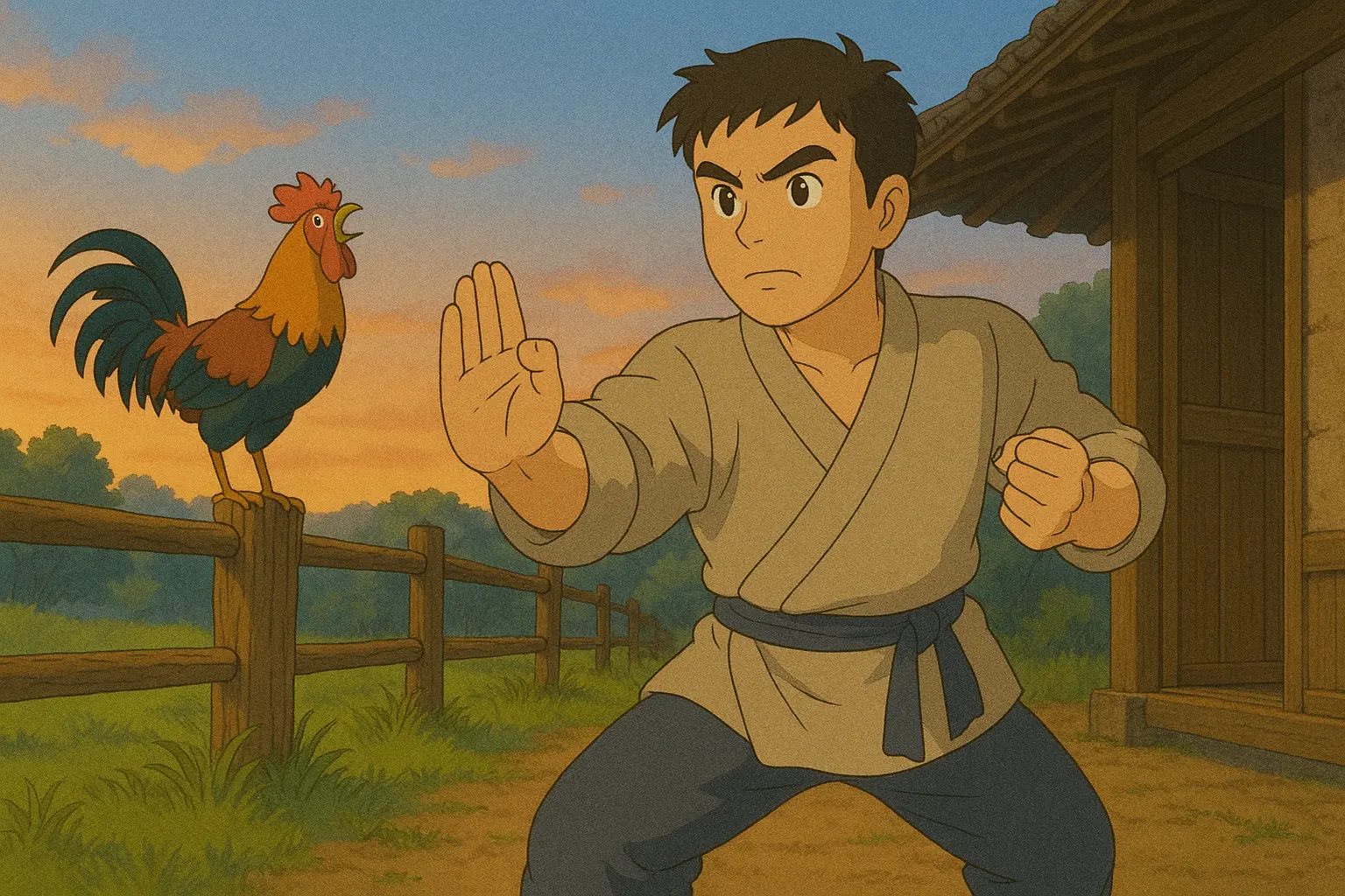 Rise at the Rooster’s Crow Illustration