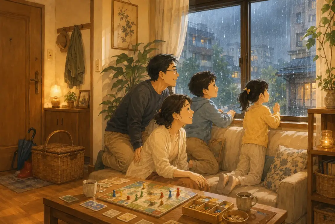 Illustration for the Chinese story “A Rainy Saturday (Part 1)”