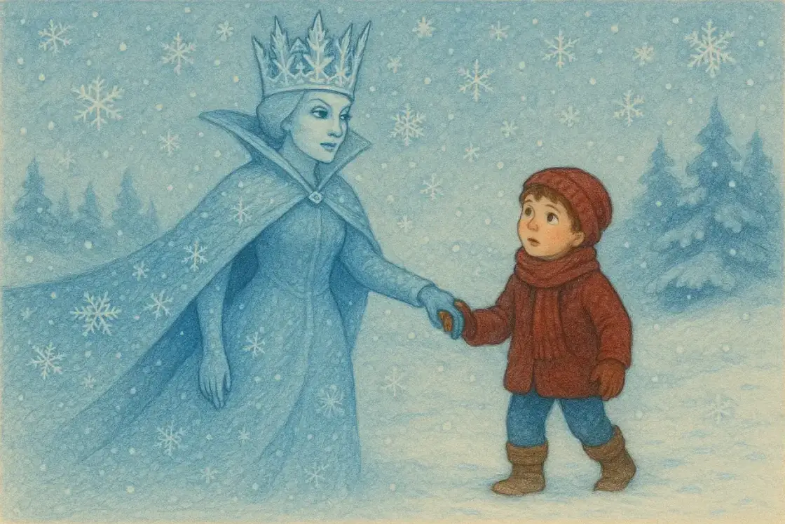 Illustration for the Chinese story “The Snow Queen”