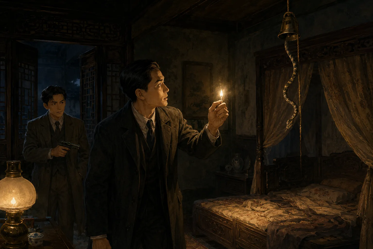 Illustration for the Chinese story “The Dawn Visitor (Part 1)”
