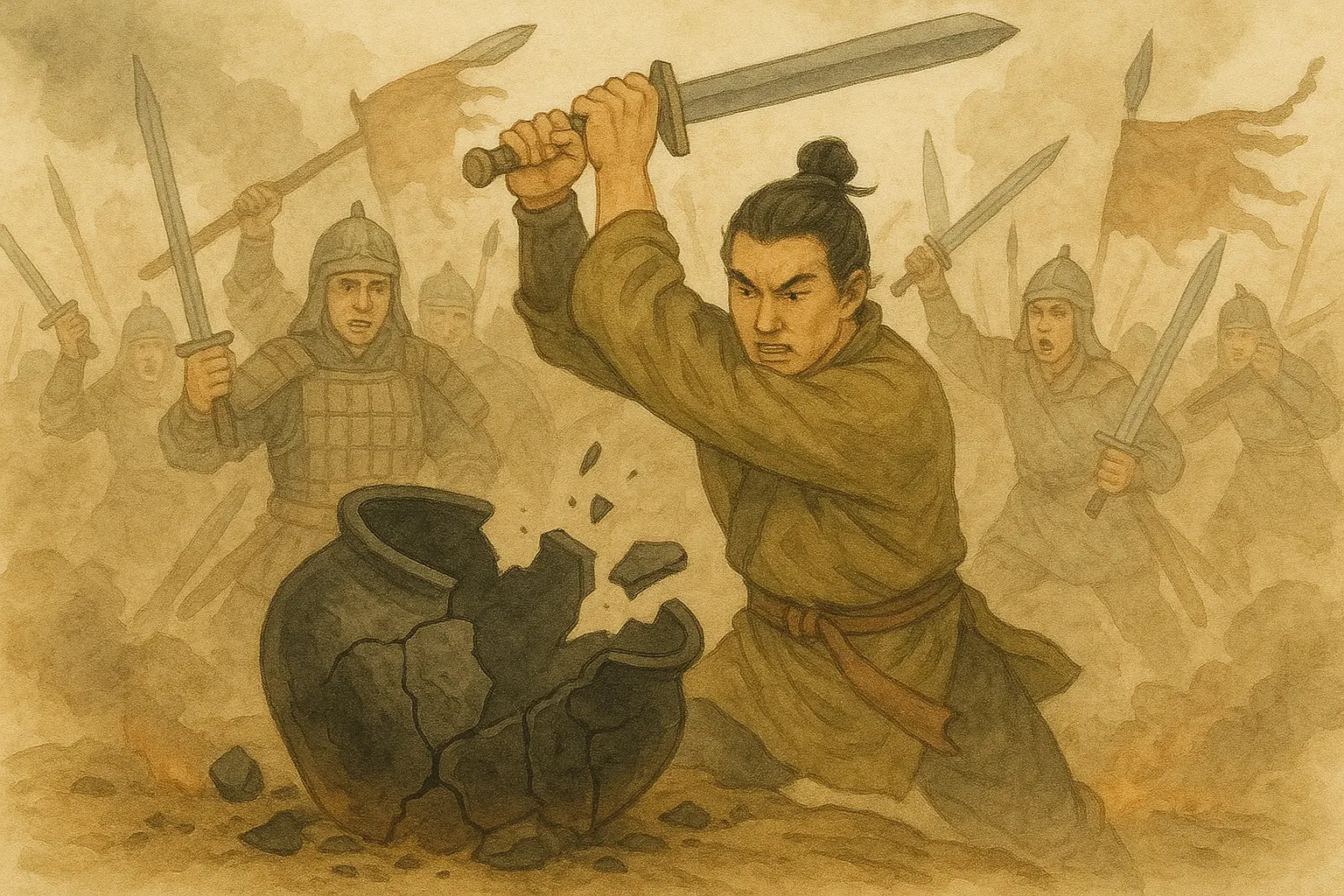 Breaking Pots and Sinking Boats Illustration