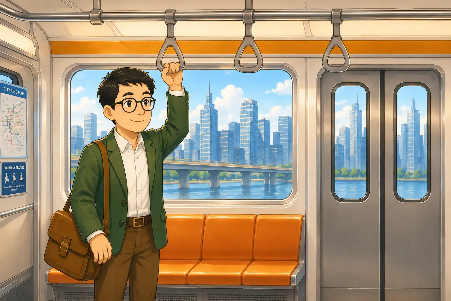 Illustration for the Chinese story “After Arriving at the Office”